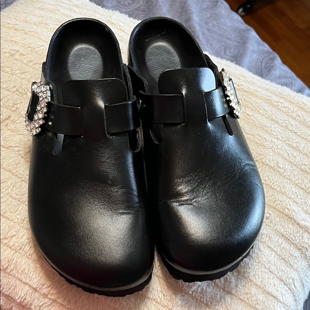 Manolo Blahnik Birkenstocks!  Amazing and gorgeous. Swarovski Crystals.